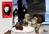 Cartoon: Havanna for two (small) by Paolo Calleri tagged usa,kuba,praesident,barack,obama,raul,castro,empfang,embargo,wirtschaft,sozialismus,kapitalismus,systeme,annaeherung,oeffnung,susi,strolch,disney,zigarren,havanna,habano,karikatur,cartoon,paolo,calleri