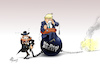 Cartoon: No-Deal Brexit (small) by Paolo Calleri tagged eu,europa,brexit,austritt,gemeinschaft,uk,gb,grossbritannien,vereinigtes,koenigreich,premier,premierminister,boris,johnson,austrittsabkommen,no,deal,schuld,schuldzuweisungen,wirtschaft,politik,arbeit,soziales,gesellschaft,karikatur,cartoon,paolo,calleri