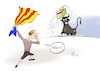 Cartoon: Rotes Tuch (small) by Paolo Calleri tagged eu,spanien,katalonien,katalanen,referendum,abloesung,separatisten,separatismus,einheit,regierung,madrid,koenig,verfassung,zukunft,wirtschaft,kultur,karikatur,cartoon,paolo,calleri