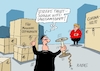 Cartoon: Im Paketshop (small) by RABE tagged ohne,worte