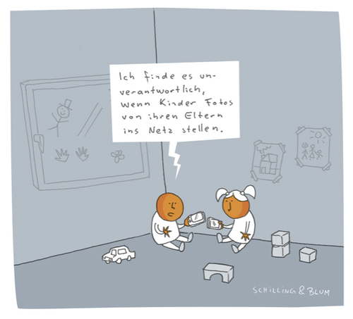 Cartoon: Gesichtserkennung (medium) by Schilling  Blum tagged facebook,internet,medien,kinder
