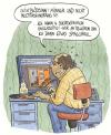Cartoon: Multitasking (small) by mele tagged spiele,süchte,männer