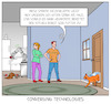 Cartoon: Converging Technologies (small) by Cloud Science tagged converging technologies technik tech technologie zukunft innovation roboter exponentiell entwicklung innovatiov katze kitchen robot füttern rfid iot smart vernetzung