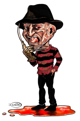 Cartoon: Freddy Krueger (medium) by DeVaTe tagged elm,street,freddy,krueger,80,horror,terror,movie,pelicula