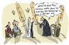 Cartoon: PIN-Hochzeit (small) by Bettina Bexte tagged pin hochzeit kirche jawort geheimzahl traualtar pastor