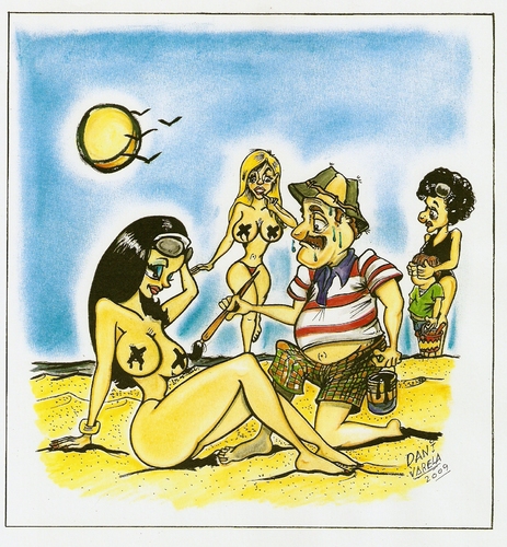 Cartoon: verano (medium) by DANIEL EDUARDO VARELA tagged donna