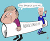 Cartoon: Nordstream 2 (small) by tiede tagged merkel,biden,nordstream,gas,putin,tiede,cartoon,karikatur