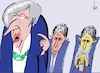 Cartoon: Theresa in action (small) by tiede tagged theresa,may,brexit,unerhaus,phillip,hammond,schatzkanzler,tiede,cartoon,karikatur