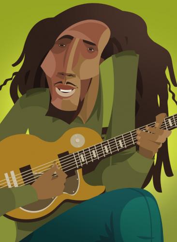 Cartoon: Bob Marley (medium)