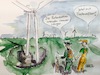 Cartoon: Tiefeneffekt (small) by Pralow tagged eeg,klimawandel,klimaschutz,vogelschutz,stromerzeugung,erneuerbare,energie,strompreise