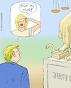 Cartoon: Trump s View on Justitia (small) by Barthold tagged usa,united,states,presidential,election,2020,donald,trump,law,suit,restraining,order,federal,stop,count,votes,statue,justitia,prostitute,cartoon,caricature,barthold