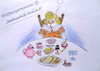 Cartoon: kontinentales frühstück (small) by katzen-gretelein tagged gastronomie,islam,burka