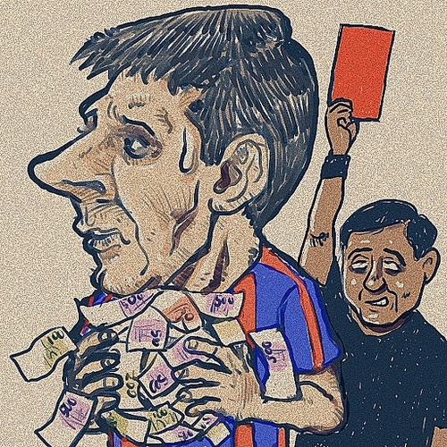 Cartoon: Messi. (medium) by takeshioekaki tagged messi,tax