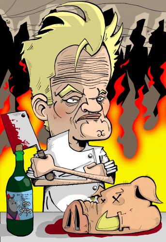 Cartoon: Gordon_Ramsey (medium) by GrahamFox tagged gordon,ramsey