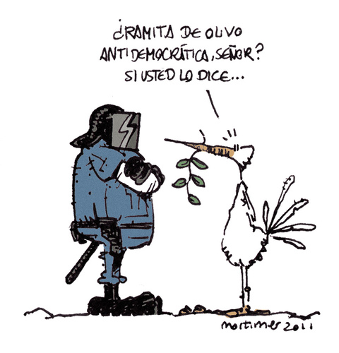 Cartoon: Antidemocratic olive branch (medium) by mortimer tagged mortimeriadas,mortimer,cartoon