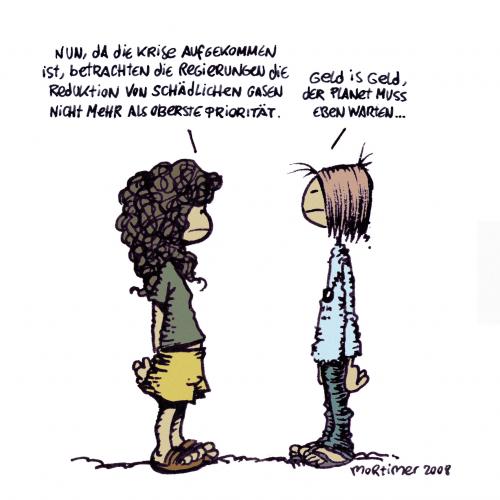 Cartoon: Eine wundervolle Welt (medium) by mortimer tagged mortimer,mortimeriadas,cartoon,gases,contaminantes,polucion,crisis,dinero