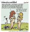 Cartoon: adam eve and god 13 (small) by mortimer tagged mortimer,mortimeriadas,cartoon,comic,gag,adam,eve,god,bible,paradise,eden,biblical,christian,original,sin,sex,nude,toons,hairy,belly,blonde