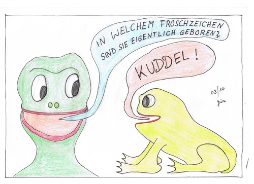 Cartoon: Froschzeichen Kuddel (medium) by skätch-up tagged frosch,froschkuttel,froschkuddel,frog