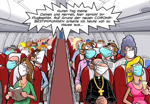 Cartoon: Homeoffice (medium) by Chris Berger tagged flugzeug,homeoffice,corona,pandemie,pilot,passagiere,covid,19,flugzeug,homeoffice,corona,pandemie,pilot,passagiere,covid,19