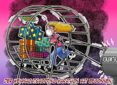 Cartoon: Weihnachtseinkäufe (medium) by Chris Berger tagged christmas,weihnachten,shopping,einkaufen,konjunktur,motor,geschenke,christmas,weihnachten,shopping,einkaufen,konjunktur,motor,geschenke