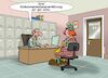 Cartoon: Finanzamt (small) by Chris Berger tagged steuererklärung,einkommenssteuer,finanzamt,beamter,clown
