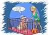 Cartoon: Ganz von vorne (small) by Chris Berger tagged neuanfang,leben,beschluss,krise,baby,erwachsener,karriere