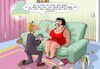 Cartoon: Heiratsantrag (small) by Chris Berger tagged heirat,verlobung,katze,schwiegersohn,antrag