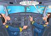 Cartoon: Höhenmesser (small) by Chris Berger tagged flugzeug,pilot,höhenmesser,meer,unter,wasser,fische,cockpit