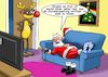 Cartoon: Lockdown (small) by Chris Berger tagged sanrta,claus,weihnachtsmann,pandemie,covid,corona,zu,hause,bleiben,rudolf