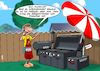 Cartoon: Mega Grill (small) by Joshua Aaron tagged geiz,griller,biofleisch,massentierhaltung,yuppie,arschloch,weber,bbq