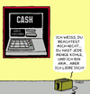 Cartoon: Beachtung (small) by Karsten Schley tagged reichtum,armut,geld,geldautomaten,wirtschaft,business,liebe,beziehungen