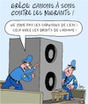 Cartoon: Canons a Sons (small) by Karsten Schley tagged grece,europe,immigration,clandestins,politique,protection,des,frontieres,societe