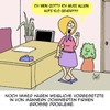 Cartoon: DAS ist ein PROBLEM!! (small) by Karsten Schley tagged frauen,männer,führungskräfte,arbeitgeber,arbeitnehmer,wirtschaft,business,gesellschaft,quotenfrauen