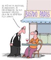 Cartoon: Garcon svp! (small) by Karsten Schley tagged garcons,bistros,paris,france,service,politesse,clients,gastronomie,economie