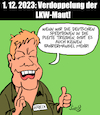 Cartoon: Habeck ist genial!! (small) by Karsten Schley tagged politik,habeck,grüne,transport,maut,wirtschaft,pleiten,deutschland,lkw,speditionen,kosten,inflation,inkompetenz,verbraucherpreise,gesellschaft