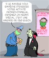 Cartoon: Masques (small) by Karsten Schley tagged coronavirus,covid19,masques,sante,professions,societe,politique,vampires
