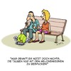 Cartoon: Nützt nix! (small) by Karsten Schley tagged parks,freizeit,hobbies,ernährung,früchte,frauen,männer,beziehungen,tiere,natur,tauben