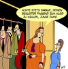Cartoon: Passend (small) by Karsten Schley tagged mode,kleidung,frauen,kindermode,jugend,eltern,mütter,töchter,begleiter,freunde,beziehungen