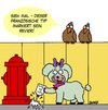 Cartoon: Revier (small) by Karsten Schley tagged frankreich,französisch,tiere,hunde,haustiere,vögel,natur