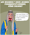 Cartoon: Saudi Arabien (small) by Karsten Schley tagged saudi,arabien,könig,slman,frauenrechte,politik,folter,erdöl,wirtschaft,religion,islam,demokratie,menschenrechte,gesellschaft