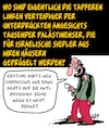 Cartoon: Tapfere Linke (small) by Karsten Schley tagged linke,deutschland,europa,israel,palästinenser,siedlungspolitik,vertreibung,protest,menschenrechte,unterdrückung,feigheit,gesellschaft