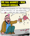 Cartoon: Umgehauen (small) by Karsten Schley tagged magnitz,afd,angriff,fake,news,ermittlungen,bremen,politik,verbrechen,rechtsextremismus,populismus,gesellschaft,medien,deutschland