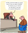 Cartoon: Un pur delit (small) by Karsten Schley tagged justice,legislation,haine,facebook,medias,orthographe