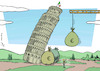 Cartoon: The Leaning Tower of Banks (small) by rodrigo tagged italy banks rescue financial banking crisis bailout european union eu