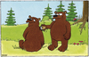 Cartoon: Striegel (small) by Yavou tagged igel,bären,hedgehog,bear,wald,forest,herisson,floresta,bosque,foresta,portent,urso,erizo,tener,riccio,orso