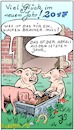 Cartoon: Neujahrsglückwunsch (small) by KritzelJo tagged neuhjahrsgruß glückwunsch schweine fliegenpilz glücksklee marienkäfer hufeisen