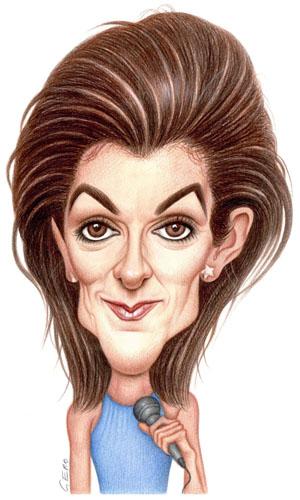 celine dion by gero | famous people cartoon | toonpool