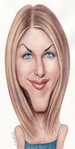 Cartoon: Jennifer Aniston (medium) by Gero tagged caricature