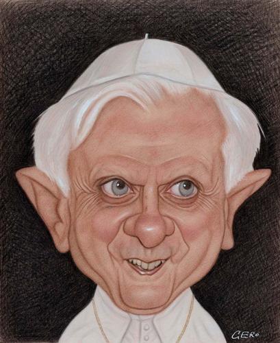 Cartoon: Joseph Ratzinger (medium) by Gero tagged caricature