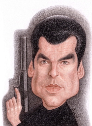 Cartoon: Pierce Brosnan (medium) by Gero tagged caricature